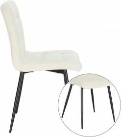 EUGAD Esszimmerstuhl (2 Stück), Polsterstuhl Wohnzimmerstuhl Samtstuhl Sessel mit Rückenlehne, Metallbeine, Sitzfläche aus Samt, Dunkelgrün Blau, Creme, Dunkelgrau, Dunkelgrün, Hellgrau, Rosa -EUGAD Verkäufe f05d8bff ef77 52ec 9035 7d73d94b911a