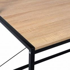 EUGAD Schreibtisch, Bürotisch mit Ablage Holz Stahl 120x64x120cm (BxTxH) Hell Eiche+schwarz Dunkel Buche-Schwarz, Hell Eiche-Schwarz, Hell Eiche-Wei&szlig; -EUGAD Verkäufe f1d9b738 7939 5670 8db4 6812e75b5ac7