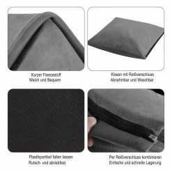 EUGAD Tierhaus, Hundehaus Hundehöhle Katzenhaus Katzenhöhle für Französische Bulldogge Jack Russell Terrier Welpen Grau M -EUGAD Verkäufe f1dc8a1e f65b 5521 b4c1 57513adc21a1