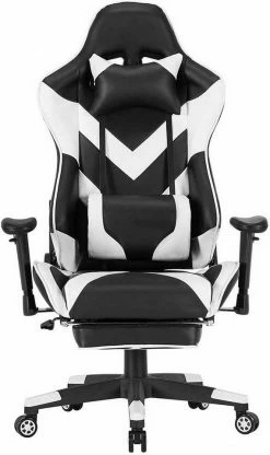 EUGAD Gaming Chair, Bürostuhl, Gaming Stuhl, Kunstleder, mit einstellbaren Armlehnen Rot Blau, Schwarz, Wei&szlig; -EUGAD Verkäufe f21a0067 aea8 55c2 8eb1 ec8ff3452223