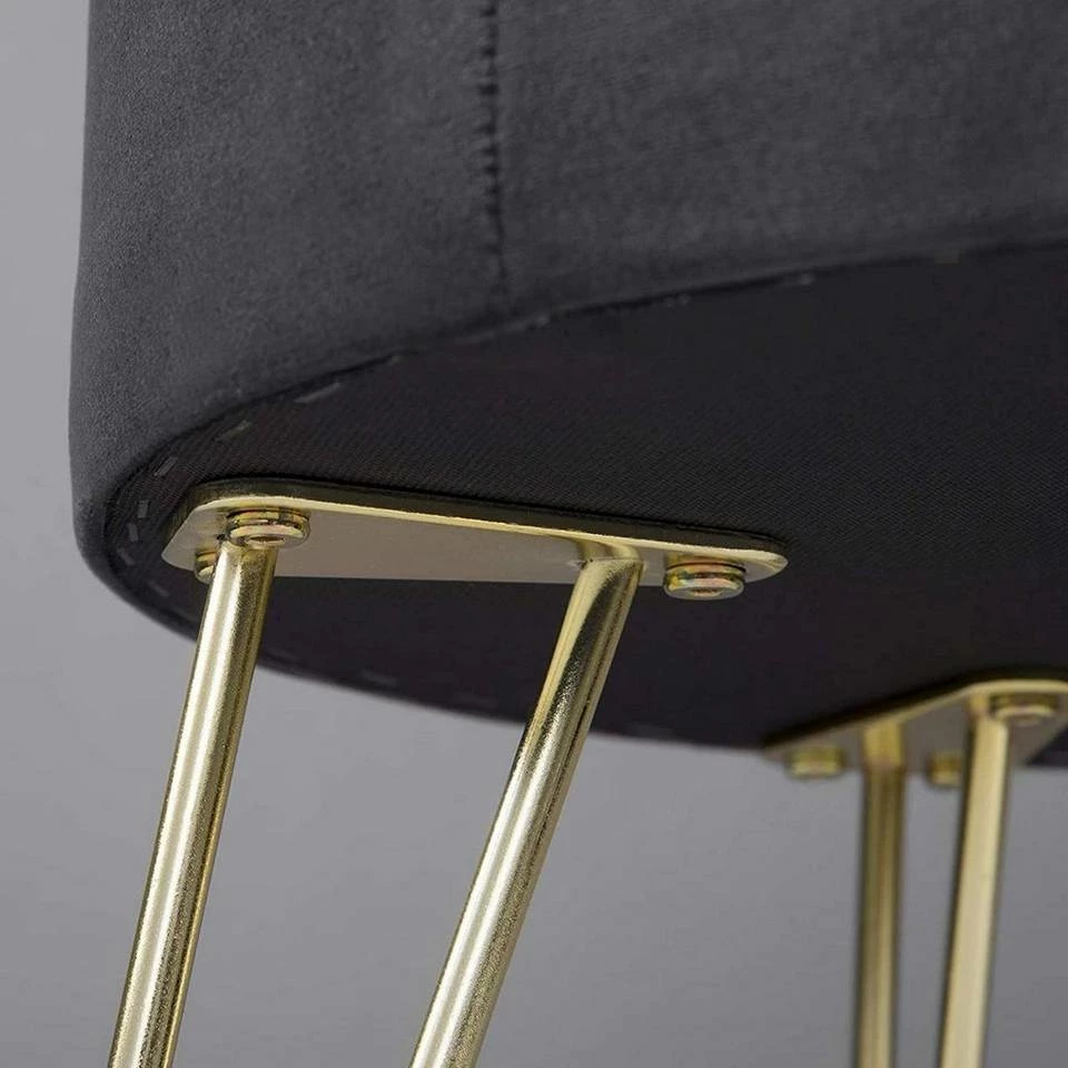 EUGAD Sitzhocker, Samthocker mit Stauraum, rund, mit stabilen goldenen Metallfüßen, Türkis Dunkelgrau, Dunkelgrün, Hellgrau, Rosa, Türkis 26 EUGAD Sitzhocker, Samthocker mit Stauraum, rund, mit stabilen goldenen Metallfüßen, Türkis Dunkelgrau, Dunkelgrün, Hellgrau, Rosa, Türkis – Bild 24