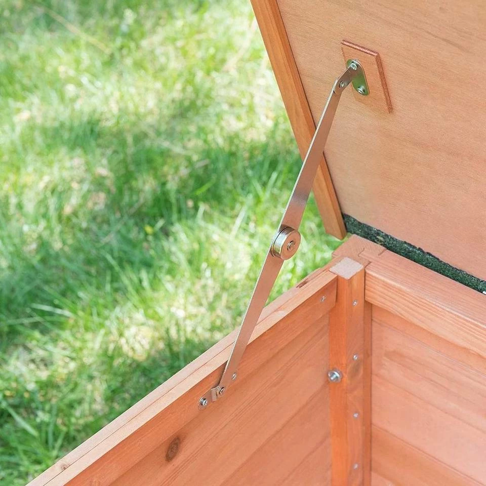 EUGAD Tierhaus, Hundehütte Hundehaus Massivholz draußen Wetterfest Aufklappbar Hellrot 103 x 66 x 71 cm 6 EUGAD Tierhaus, Hundehütte Hundehaus Massivholz draußen Wetterfest Aufklappbar Hellrot 103 x 66 x 71 cm – Bild 4