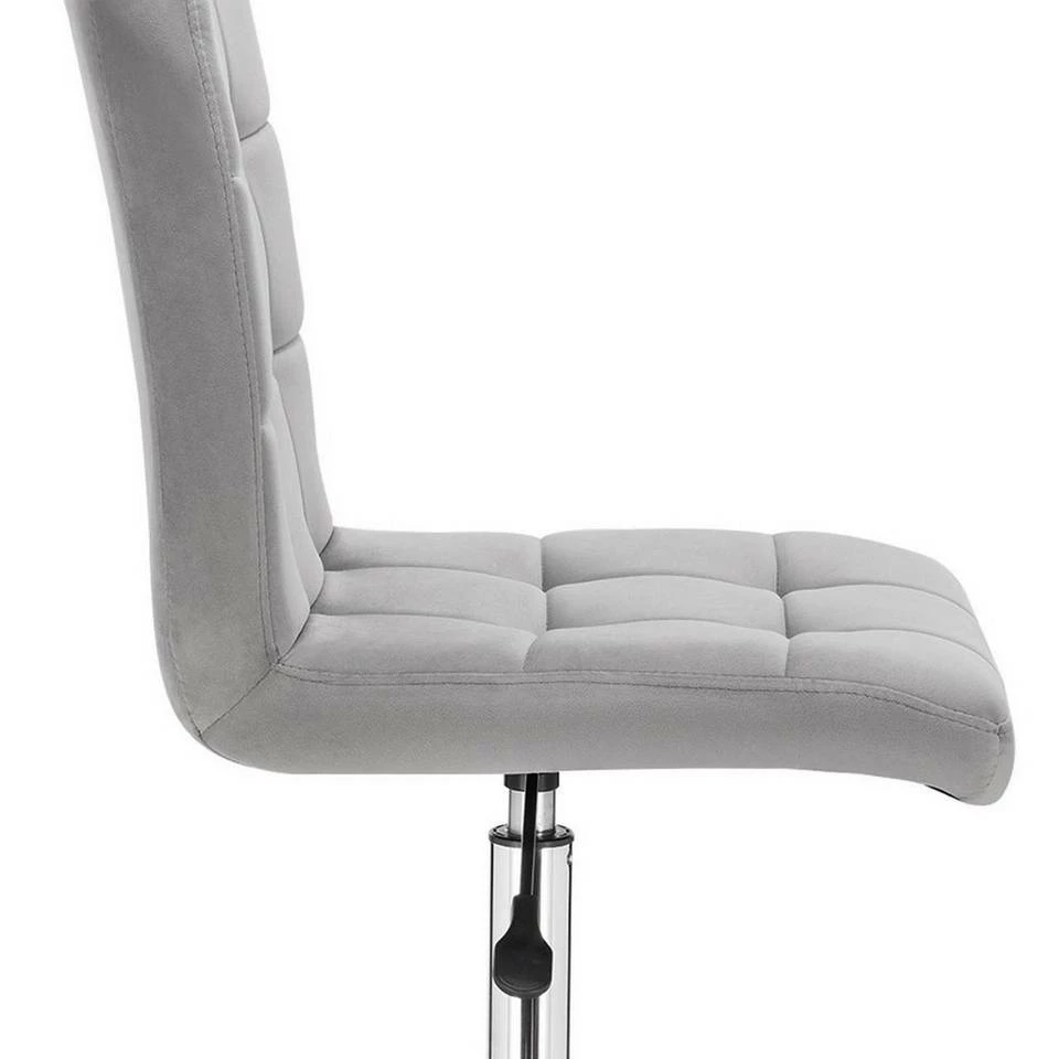 EUGAD Schreibtischstuhl, Arbeitshocker Bürohocker Samt Metall, 360° drehbar, Rosa Hellgrau 16 EUGAD Schreibtischstuhl, Arbeitshocker Bürohocker Samt Metall, 360° drehbar, Rosa Hellgrau – Bild 14