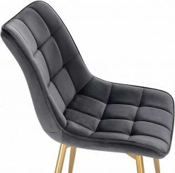 EUGAD Esszimmerstuhl, 6er-Set Küchenstühle Wohnzimmerstuhl mit Rückenlehne, Samt Sitzfläche, Gold Beine Schwarz Dunkelgrün, Grau, Rosa -EUGAD Verkäufe f4675ad9 1e59 5ee3 863e c01cfafee922