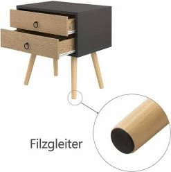 EUGAD Nachttisch, 2er-Set Beistelltisch mit 2 Schubladen Nachtkommode Nachtschrank Holzbeine MDF 46x35x50cm Weiß Grau, Weiß 28 EUGAD Nachttisch, 2er-Set Beistelltisch mit 2 Schubladen Nachtkommode Nachtschrank Holzbeine MDF 46x35x50cm Weiß Grau, Weiß -EUGAD Verkäufe f470d08b 10e5 5b78 8568 8adeebd43005