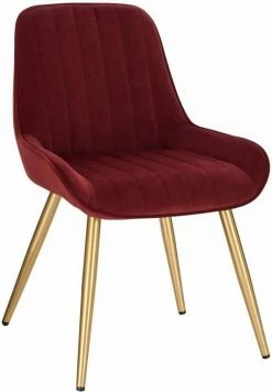 EUGAD Esszimmerstuhl, 4 Stücke Retro Küchenstuhl Sitzfläche aus Samt mit Metallbeine Dunkelgrün Bordeaux, Dunkelgrau, Dunkelgr&uuml;n, Hellgrau, Rosa, Schwarz -EUGAD Verkäufe f4a3c8db c472 5906 ae68 3400d0816dd4