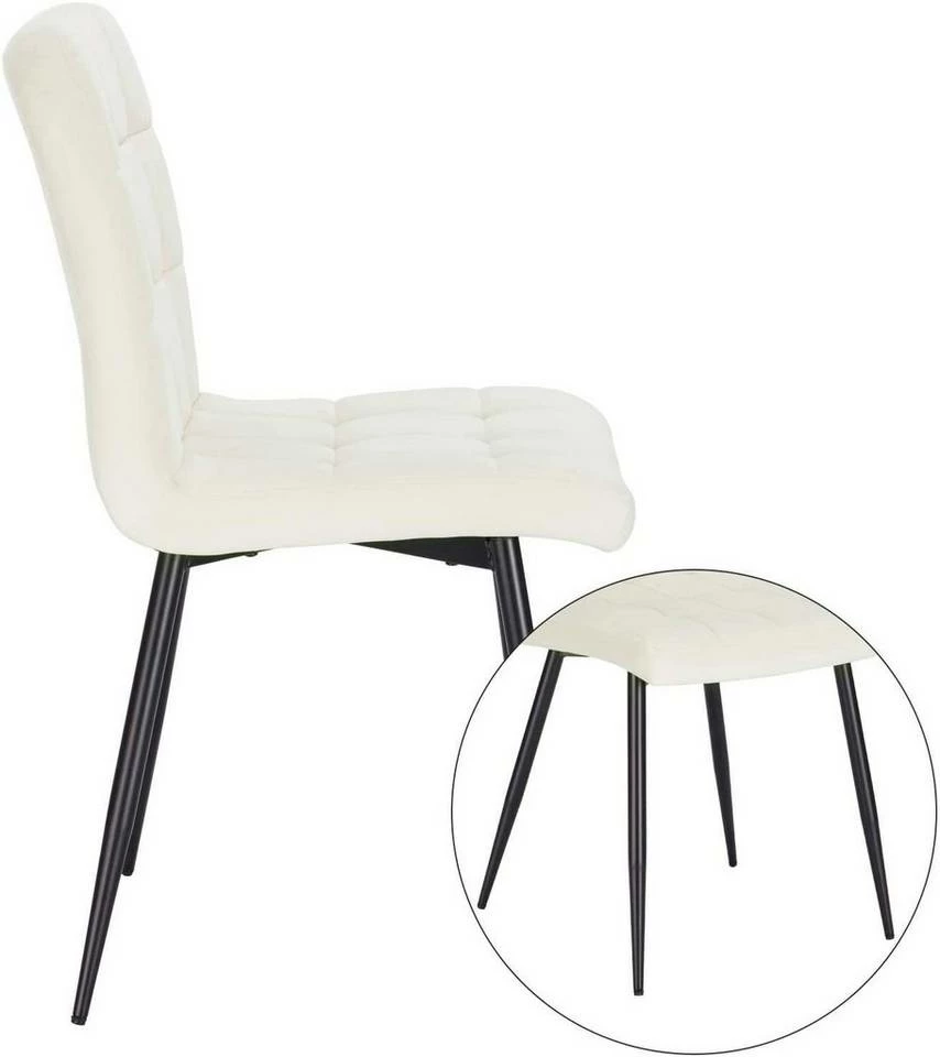 EUGAD Esszimmerstuhl (4 Stück), Polsterstuhl Wohnzimmerstuhl Samtstuhl Sessel mit Rückenlehne, Metallbeine, Sitzfläche aus Samt, Blau Creme, Dunkelgrau, Hellgrau, Rosa 26 EUGAD Esszimmerstuhl (4 Stück), Polsterstuhl Wohnzimmerstuhl Samtstuhl Sessel mit Rückenlehne, Metallbeine, Sitzfläche aus Samt, Blau Creme, Dunkelgrau, Hellgrau, Rosa – Bild 24