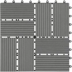 EUGAD WPC-Fliesen, 11 Stück WPC Terrassenfliesen Klickfliesen 30x30cm Hellgrau Anthrazit, Coffee, Dunkelgrau -EUGAD Verkäufe f582e35a 6c80 5082 a328 90748f0164d6