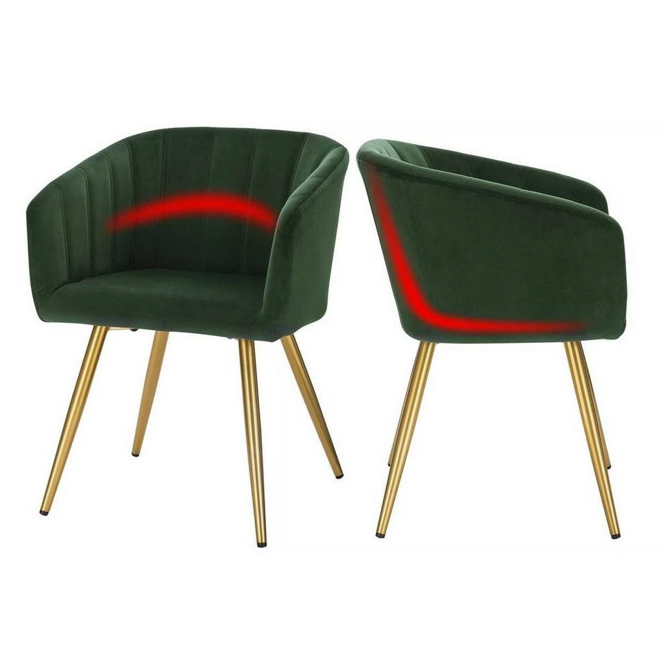 EUGAD Esszimmerstuhl (4 Stück), 4er-Set Esszimmerstuhl Polsterstuhl aus Samt Dunkelgrün Dunkelgrau, Dunkelgrün, Rosa, Schwarz 11 EUGAD Esszimmerstuhl (4 Stück), 4er-Set Esszimmerstuhl Polsterstuhl aus Samt Dunkelgrün Dunkelgrau, Dunkelgrün, Rosa, Schwarz – Bild 9