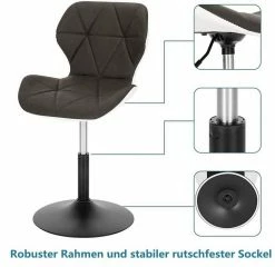 EUGAD Barhocker (4 St), niedriger Barhocker 360° Drehstuhl mit Rückenlehne 120kg belastbar Stuhl höhenverstellbar Kunstleder Sitzhöhe 40-54cm Dunkelbraun Weiß Anthrazit+Weiß, Dunkelbraun+Weiß -EUGAD Verkäufe f6005b7a a2d1 49c2 8a07 23796d921361