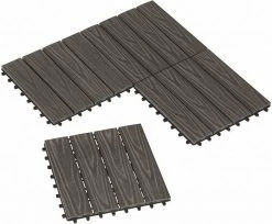EUGAD WPC-Fliesen, 11 Stück WPC Terrassenfliesen 30x30cm Holzstruktur Anthrazit Coffee, Dunkelgrau, Hellgrau -EUGAD Verkäufe f61e826d 5531 5a5d a69b e409146fdd6b