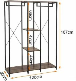 EUGAD Kleiderständer, Wäscheständer Garderobenständer mit Ablage Schwarzrohre und Eiche Platte Schwarz-Hell Eiche, Schwarz-Vintage, Weiß-Eiche -EUGAD Verkäufe f6535792 c72e 59dc bb35 5e766d0fe329
