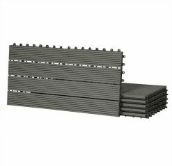 EUGAD WPC-Fliesen, WPC Fliesen Klickfliesen in Holzoptik 12 Stücke für 2m² Coffee Anthrazit, Grau, Hellgrau, Braun -EUGAD Verkäufe f79ad1f5 3f1e 515b 95e2 56fb2b6d7472