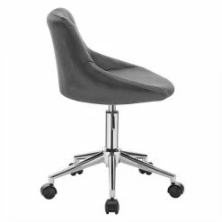 EUGAD Schreibtischstuhl (1 Stück), Bürohocker Rollhocker mit Rollen, Samt, höhenverstellbar, Rosa Dunkellgrau, Hellgrau -EUGAD Verkäufe f904933f 043a 5e13 b258 45d1d60086d6