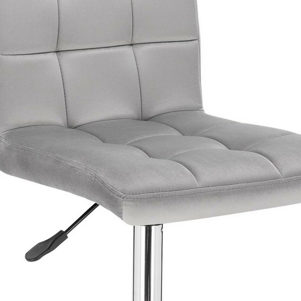 EUGAD Schreibtischstuhl, Arbeitshocker Bürohocker Samt Metall, 360° drehbar, Rosa Hellgrau 15 EUGAD Schreibtischstuhl, Arbeitshocker Bürohocker Samt Metall, 360° drehbar, Rosa Hellgrau – Bild 13