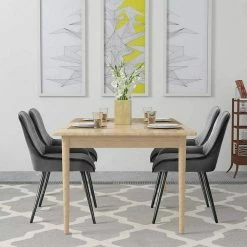 EUGAD Esszimmerstuhl (2 Stück), Polsterstuhl Küchenstuhl Wohnzimmerstuhl mit Rückenlehne, Sitzfläche aus Samt, Retrostuhl mit Metallbeine für Esszimmer Wohnzimmer, Schwarz Dunkelgrau, Dunkelgrün -EUGAD Verkäufe f9f44900 b822 5afe b29d cffae7d569e7