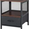 EUGAD Nachttisch (1-St), Nachtkommode mit Ablagen und Schubladen, Beistelltisch für Wohnzimmer, Nachtschrank für Schlafzimmer industrieller Stil, 40x52x36cm -EUGAD Verkäufe fa4cdbfc 861f 449c 8ac9 1cf45c30439d