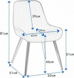 EUGAD Esszimmerstuhl, 4 Stücke Retro Küchenstuhl Sitzfläche aus Samt mit Metallbeine Dunkelgrün Bordeaux, Dunkelgrau, Dunkelgr&uuml;n, Hellgrau, Rosa, Schwarz -EUGAD Verkäufe faa14049 f49c 5e87 aa90 1452835fe2b5