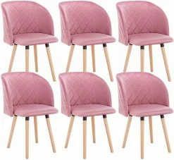 EUGAD Esszimmerstuhl, 6er-Set Esszimmerstuhl Küchenstuhl Samt Massivholz Cremeweiß Cremeweiß, Rosa -EUGAD Verkäufe fab83f99 c5ca 57ab 9ca9 8b7573eb5083