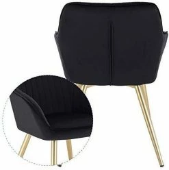 EUGAD Polsterstuhl (Set, 1 Stück), Esszimmerstuhl Küchenstuhl Samt, mit goldener Metallbeinen Blau, Bordeaux, Dunkelgrau, Dunkelgrün, Hellgrau, Rosa, Schwarz -EUGAD Verkäufe faf3e088 cd9f 424e a5d8 9667acdbfb05