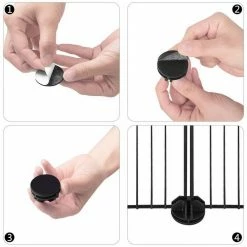 EUGAD Freigehege, Freigehege Kaninchen mit Stauraum Hasen Meerschweinchen Welpenauslauf Laufgitter mit Tür&Treppe DIY Schwarz 41 Platten (35x35cm/Platte) 105 x 70 x 70 cm -EUGAD Verkäufe fafe57ac 7952 58ae acfd 15b097229260