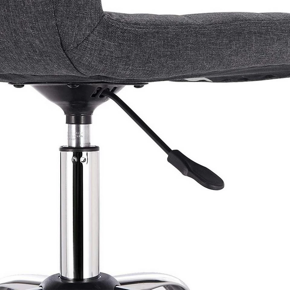EUGAD Schreibtischstuhl, Bürohocker Schreibtischstuhl Rollhocker drehbar höhenverstellbar Stoffbezug Metall Dunkelgrau, Hellgrau 16 EUGAD Schreibtischstuhl, Bürohocker Schreibtischstuhl Rollhocker drehbar höhenverstellbar Stoffbezug Metall Dunkelgrau, Hellgrau – Bild 14