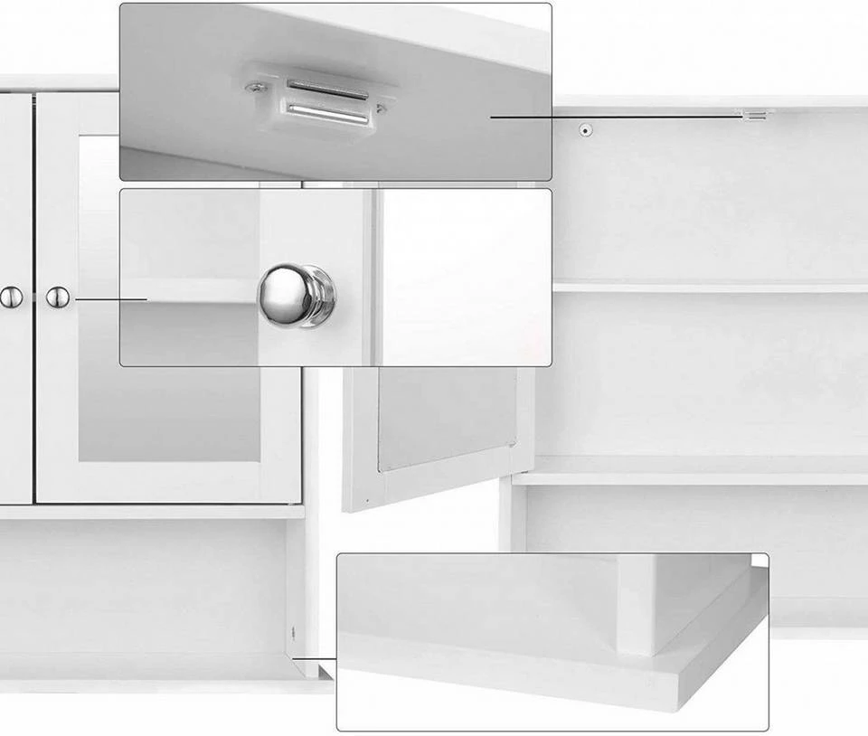 EUGAD Spiegelschrank Hängeschrank mit Ablage mit Ablage Schminkschrank aus Holz 56 x 58 x 13 cm weiß 9 EUGAD Spiegelschrank Hängeschrank mit Ablage mit Ablage Schminkschrank aus Holz 56 x 58 x 13 cm weiß – Bild 7