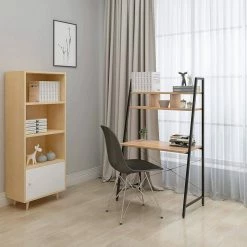 EUGAD Schreibtisch, Bürotisch Computertisch Arbeitstisch PC Tisch mit Ablage Holz Stal Holz Vintage+schwarz Hell Eiche+schwarz -EUGAD Verkäufe fb99e63d 098d 5529 b2f4 7adec5b56db9