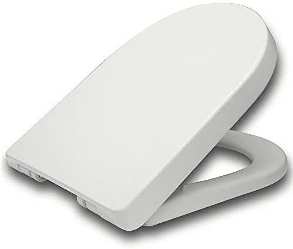 EUGAD WC-Sitz, Toilettendeckel mit Absenkautomatik D Form Weiß 3 EUGAD WC-Sitz, Toilettendeckel mit Absenkautomatik D Form Weiß