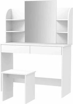 EUGAD Schminktisch, Schminktisch mit Spiegel und Hocker, Hochglanz Kosmetiktisch Weiß 9 EUGAD Schminktisch, Schminktisch mit Spiegel und Hocker, Hochglanz Kosmetiktisch Weiß -EUGAD Verkäufe fbf84214 1492 57a5 9a5a 7d684e4ada06