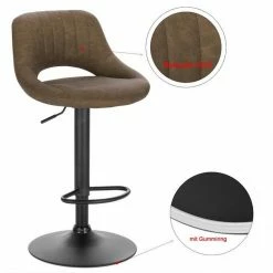 EUGAD Barhocker, 4er-Set Tresenhocker aus Kunstleder Gestell aus Stahl Dunkelbraun Anthrazit, Grau -EUGAD Verkäufe fc4b40f0 b124 54ba ba1f ef4d987ca209