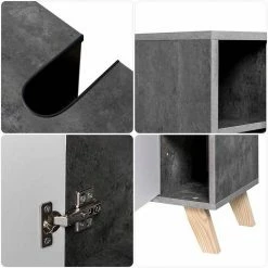 EUGAD Waschbeckenunterschrank Unterschrank Badezimmerschrank mit Tür 60 x 30 x 62 cm Grau-Weiß -EUGAD Verkäufe fc5b7af0 a79c 57ea af97 9a5a0c99e0e4