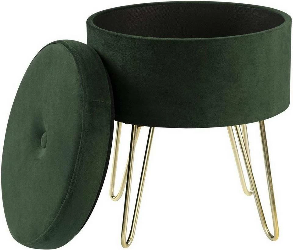 EUGAD Sitzhocker, Samthocker mit Stauraum, rund, mit stabilen goldenen Metallfüßen, Türkis Dunkelgrau, Dunkelgrün, Hellgrau, Rosa, Türkis 28 EUGAD Sitzhocker, Samthocker mit Stauraum, rund, mit stabilen goldenen Metallfüßen, Türkis Dunkelgrau, Dunkelgrün, Hellgrau, Rosa, Türkis – Bild 26