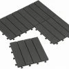 EUGAD WPC-Fliesen, 22 Stück WPC Terrassenfliesen in T-Form 30x30cm Dunkelgrau Anthrazit, Braun, Hellgrau -EUGAD Verkäufe ffa218fd 93a3 5916 8c6a 04c9ce7edaae